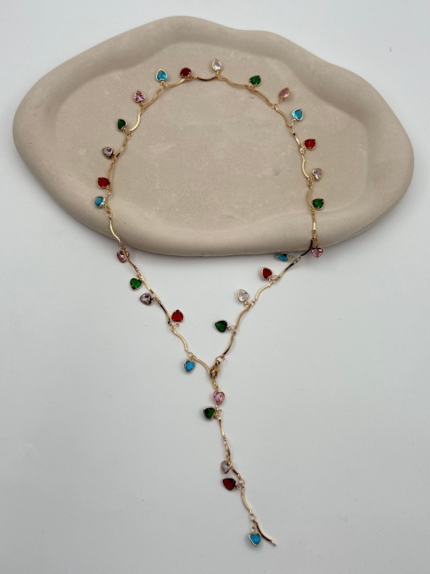 VIP Y Model Taşlı Kolye // KOLYE-5600