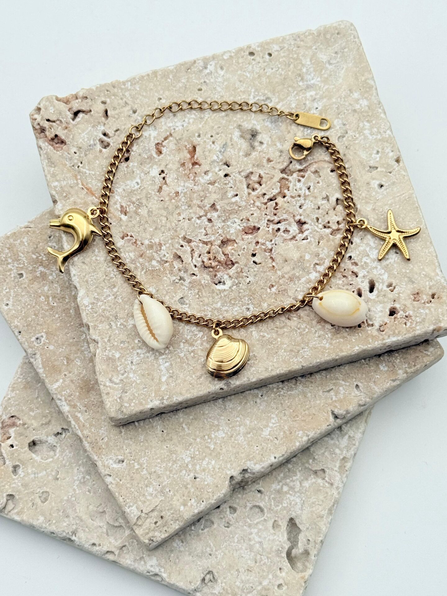 Çelik Deniz Kabuğu Bileklik // BILEK-6030