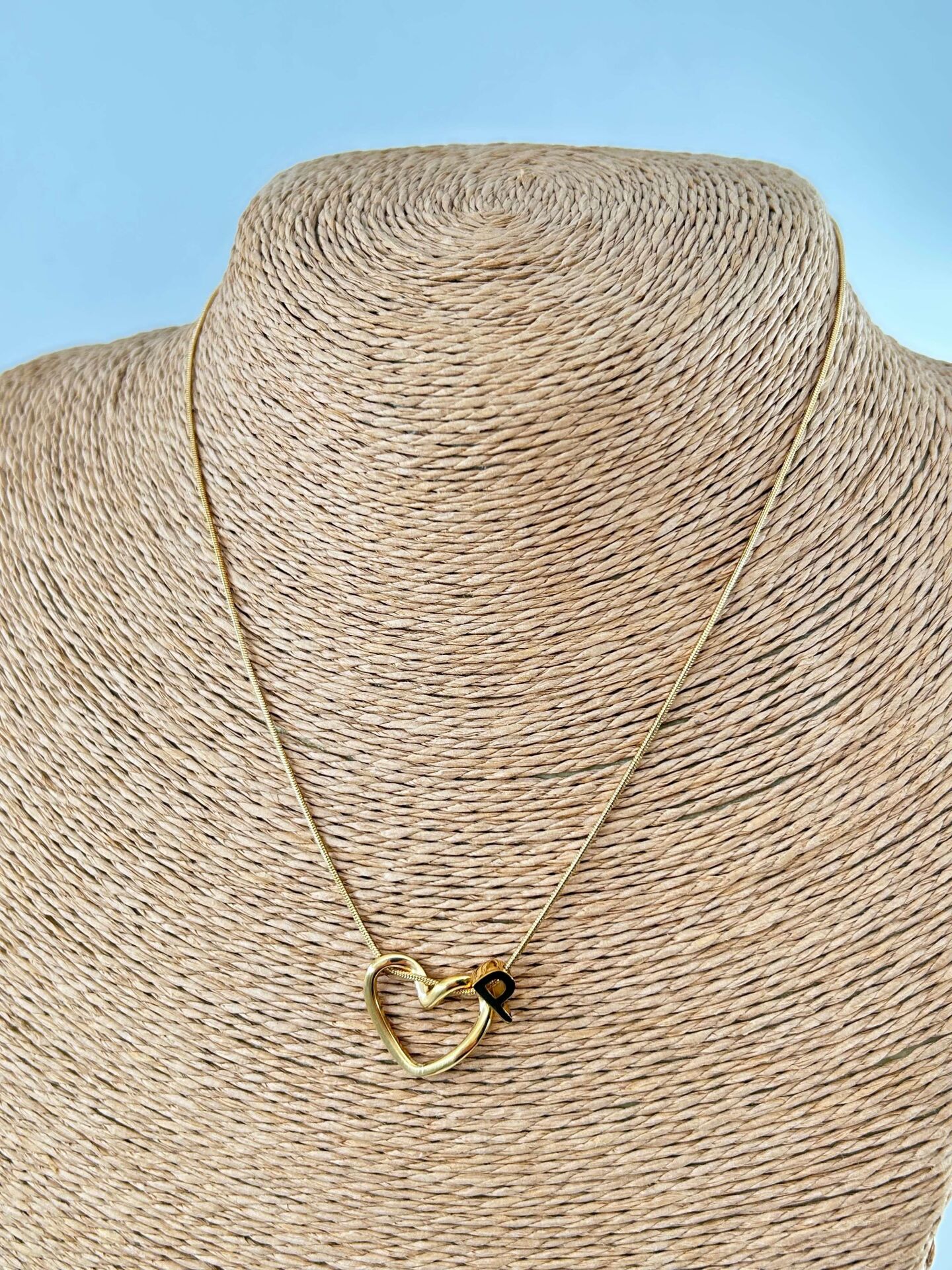 Çelik Gold Harf Kolye 45cm (P) // KOLYE-4525