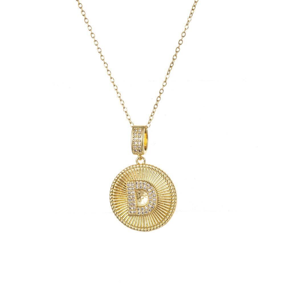 Çelik Harf Kolye 45 cm (D) // KOLYE-4803