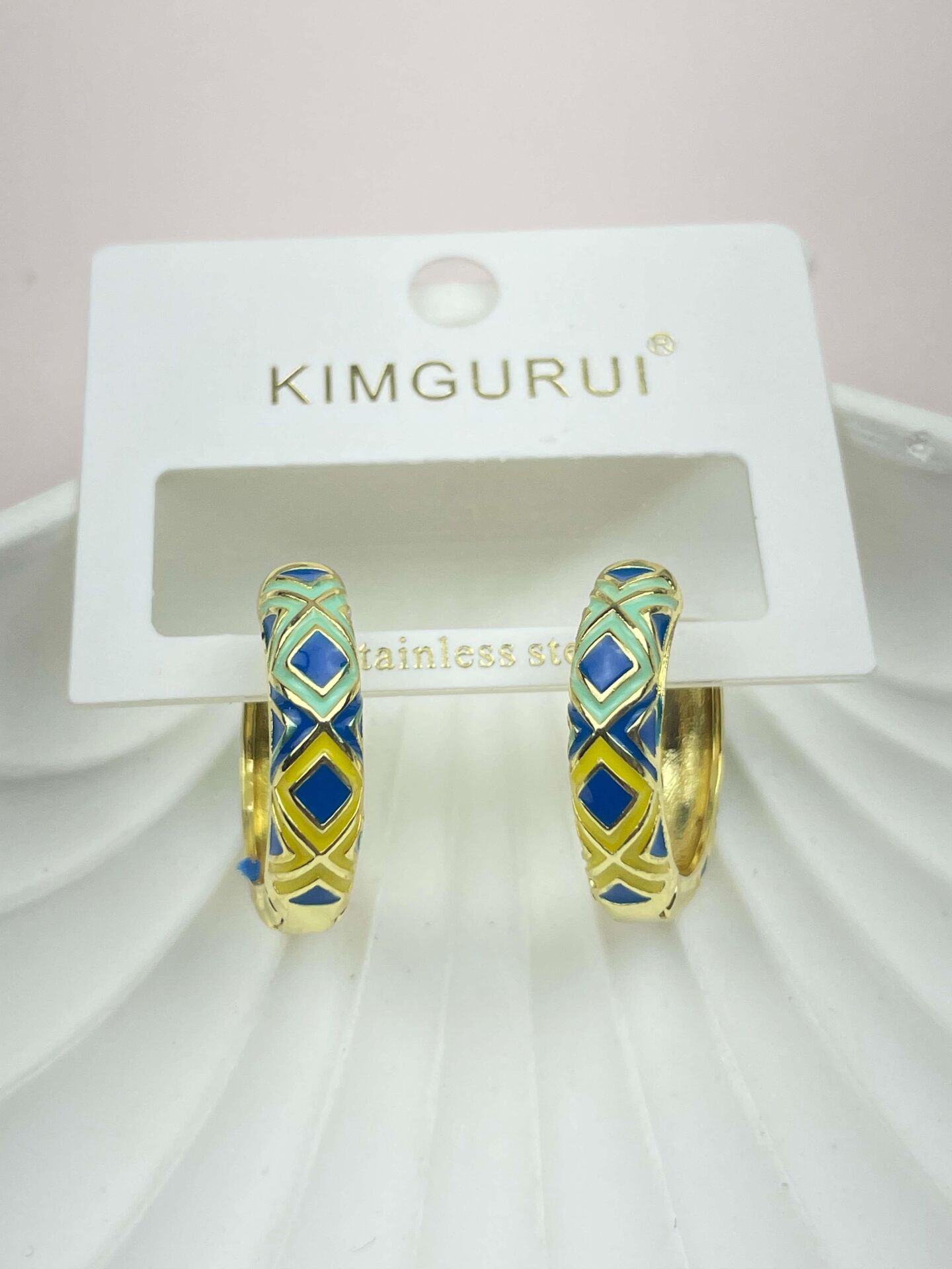 Çelik Mineli Küpe // KÜPE-2456