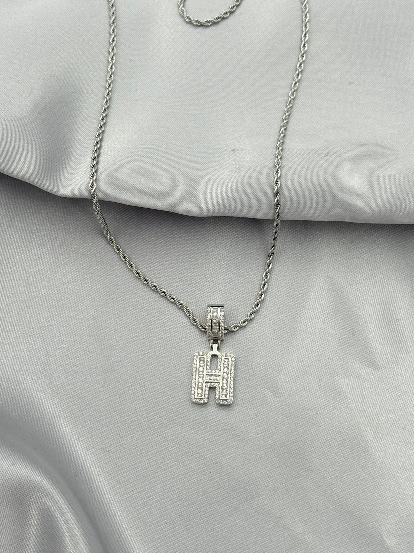 Çelik Harf Kolye 60cm // KOLYE-5433