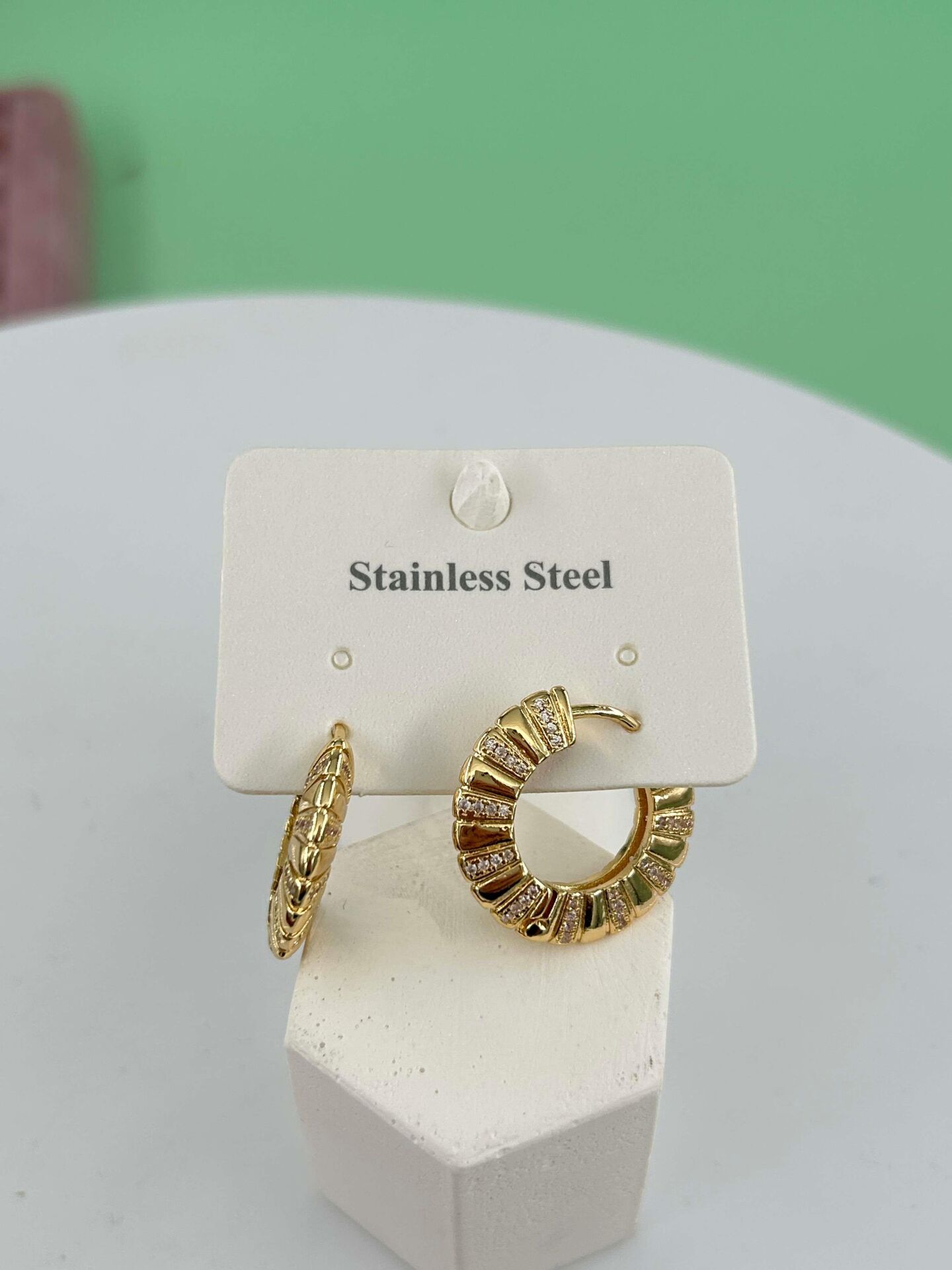 Çelik 14K Küpe// KÜPE-3266