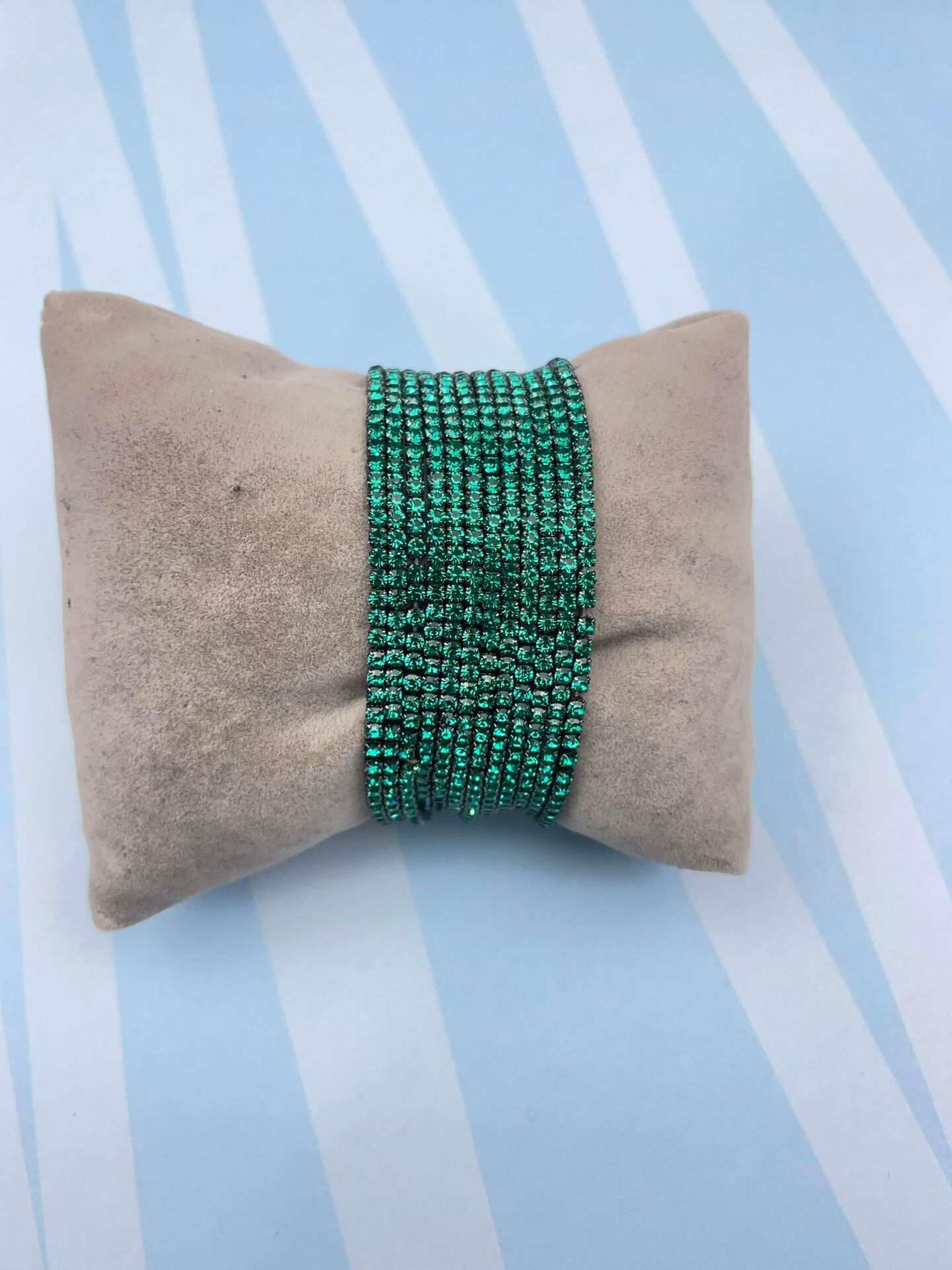 Su Yolu Renkli Zirkon Taşlı Lastlik Bileklik (Bir adet fiyatıdır) // SU-BL-043