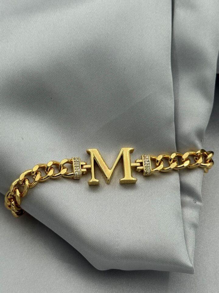 Çelik Harf Bileklik // BILEK-5477