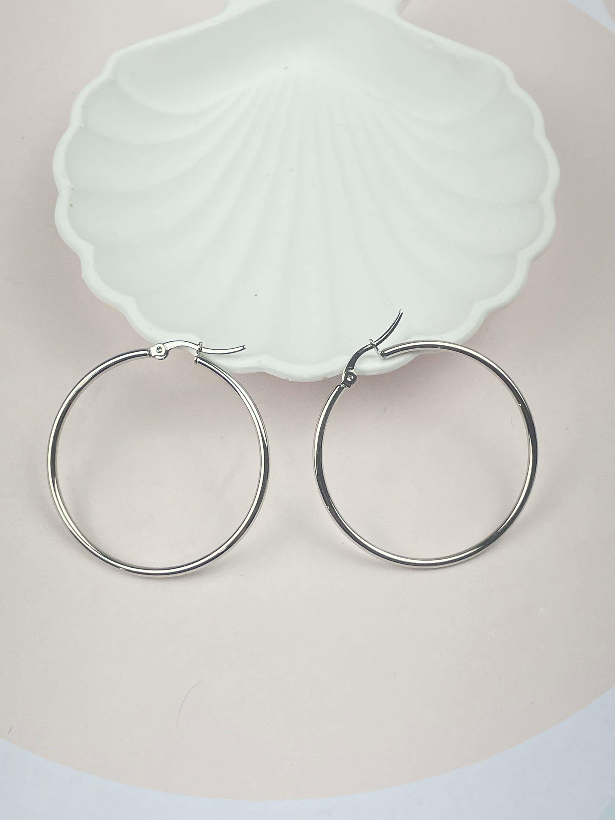 Çelik Halka Küpe 6 cm // KÜPE-2193