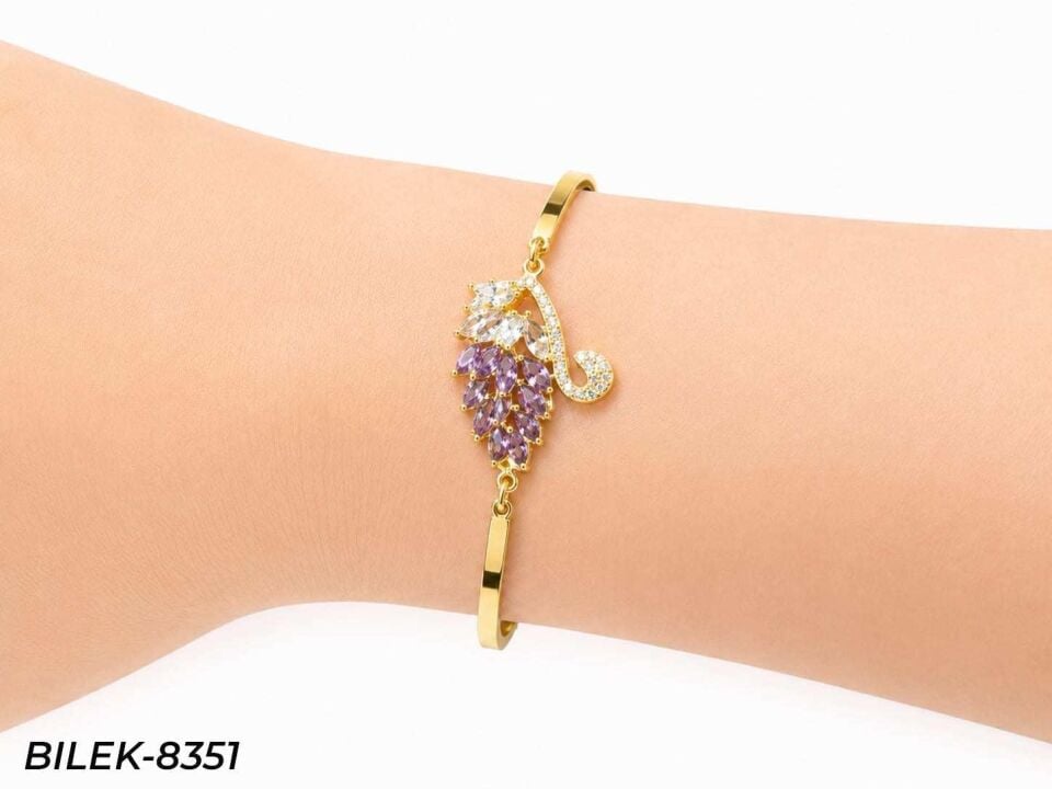 14K Swar Kuğu  Bileklik // BILEK-8351