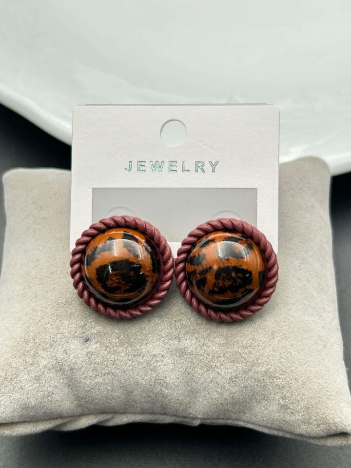 VİP Leopar Küpe // ITHAL-2614