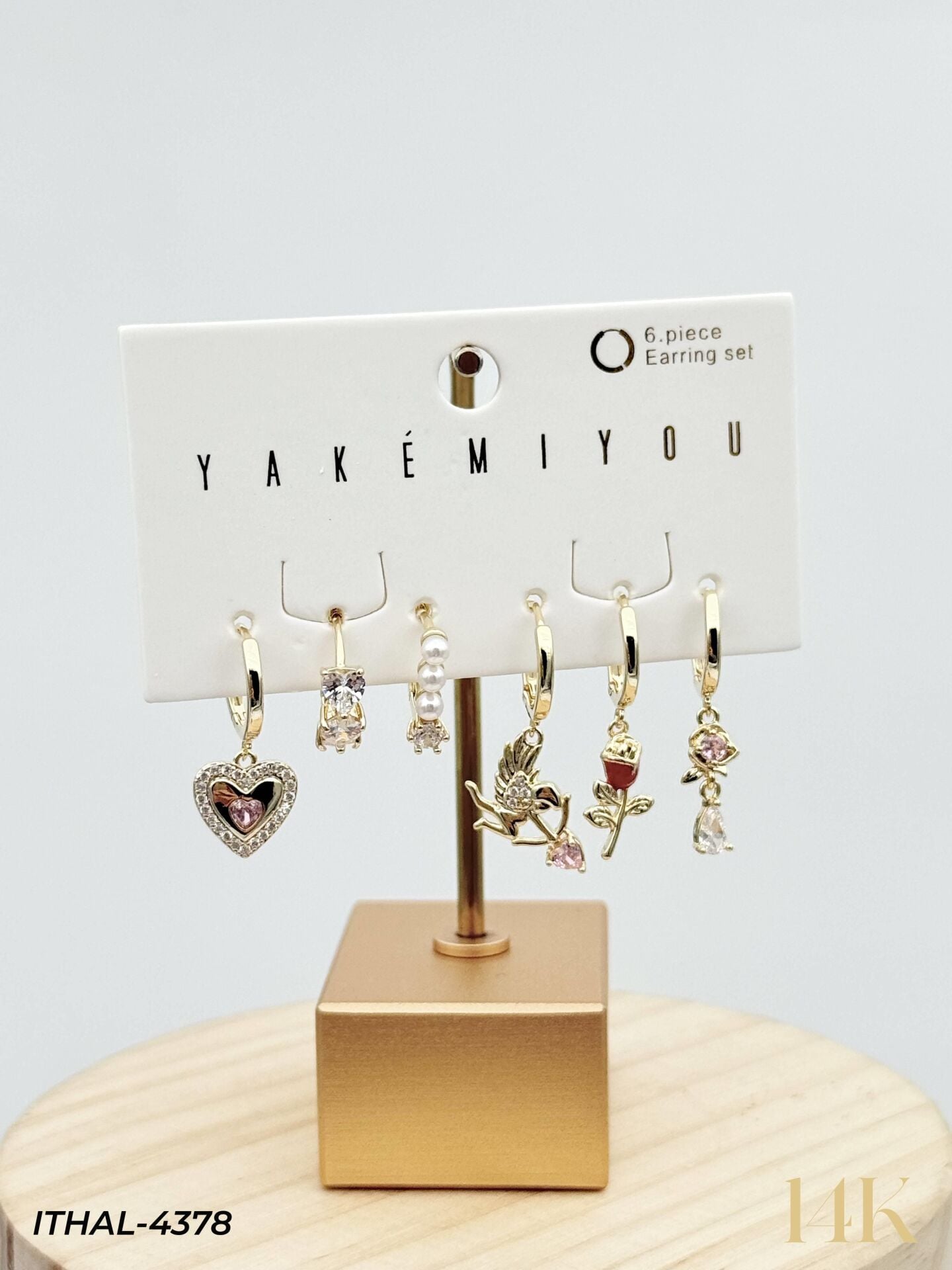 YAKEMIYOU 6'lı Set Küpe // ITHAL-4378