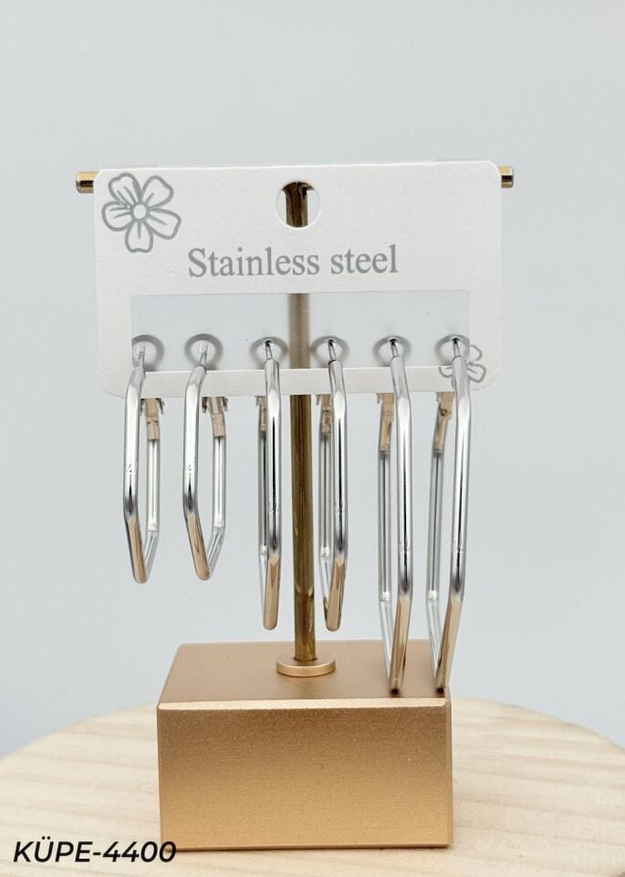 Çelik Set Küpe // KÜPE-4400