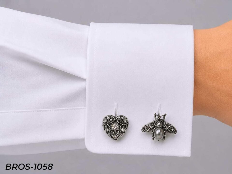 Kol Düğmesi Broşu (çift olarak satılmaktadır) // BROS-1058