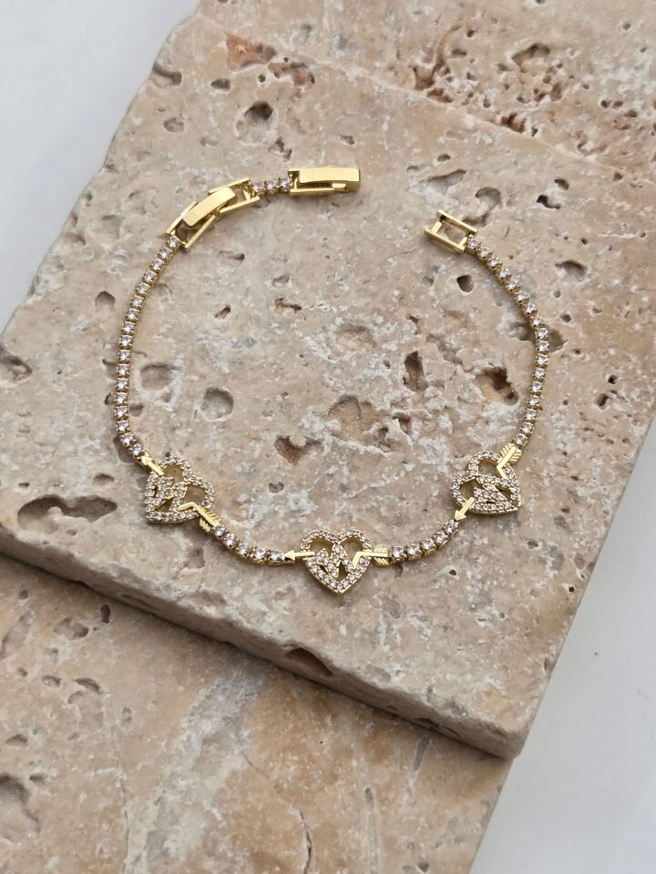 Çelik Motifli Su Yolu Bileklik // BILEK-6398