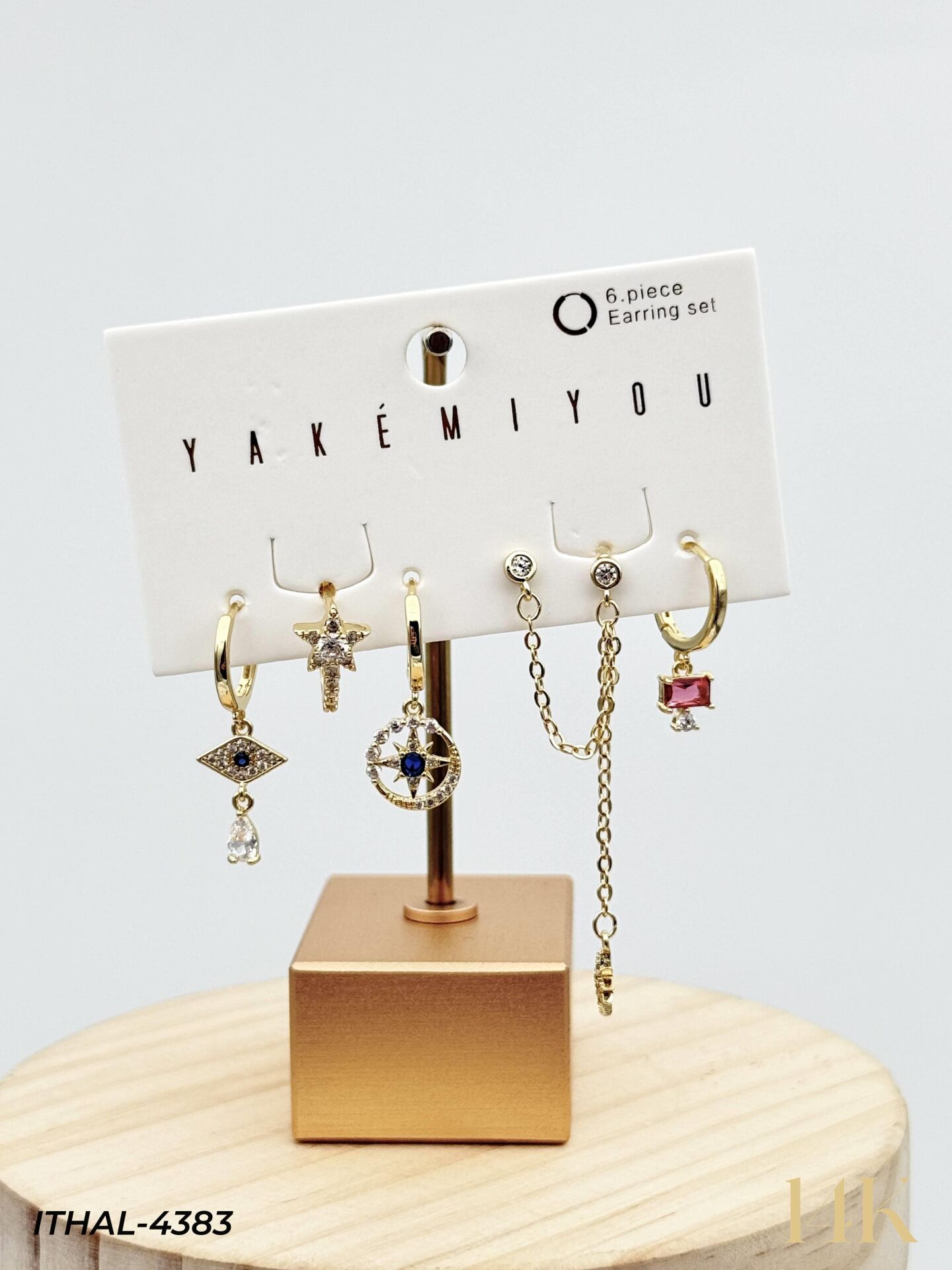 YAKEMIYOU 6'lı Set Küpe // ITHAL-4383