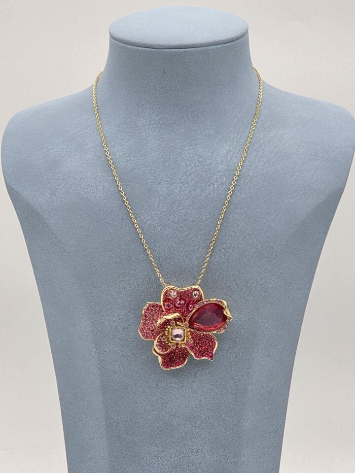 Çelik SWRS Nar Çiçeği Kolye // KOLYE-5912