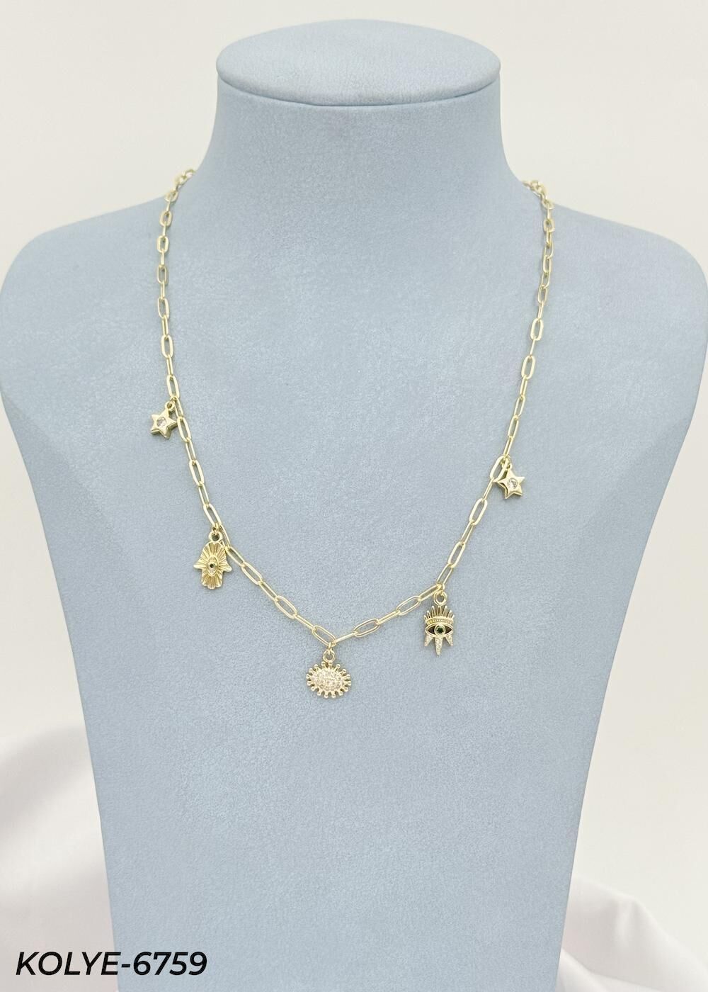 14K Charmlı Kolye  // KOLYE-6759