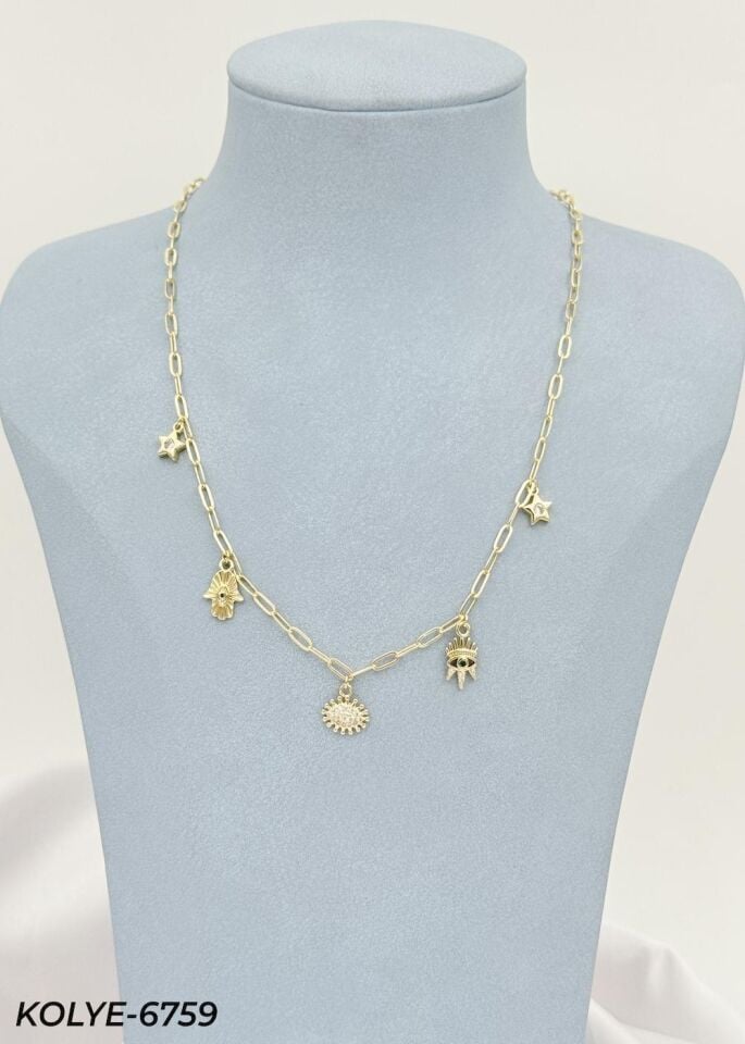 14K Charmlı Kolye  // KOLYE-6759