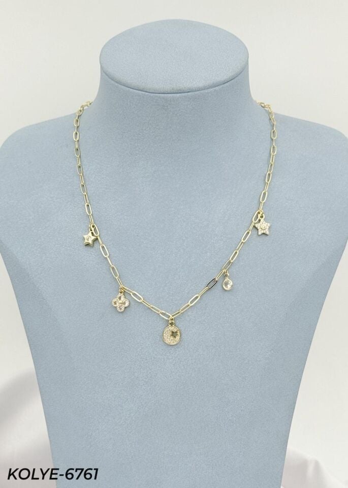 14K Charmlı Kolye  // KOLYE-6761