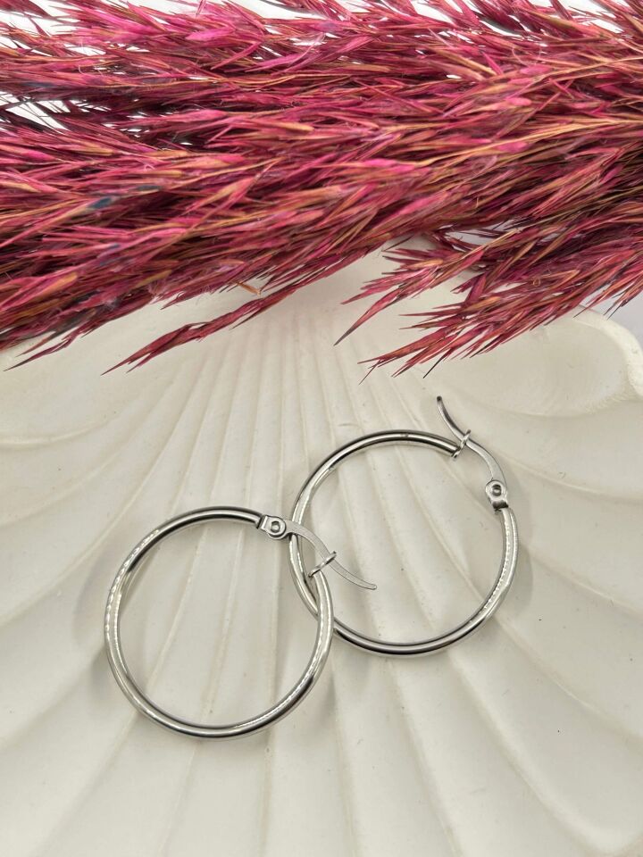 Çelik Halka Küpe 3.5cm // KÜPE-3181