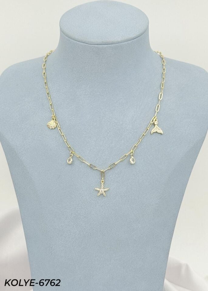 14K Charmlı Kolye  // KOLYE-6762