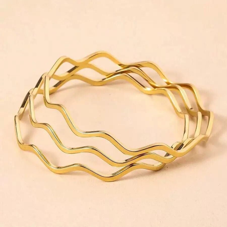 Çelik  Zikzak Ajda Bilezik 6.5 Boy (3'lü satılmaktadır)