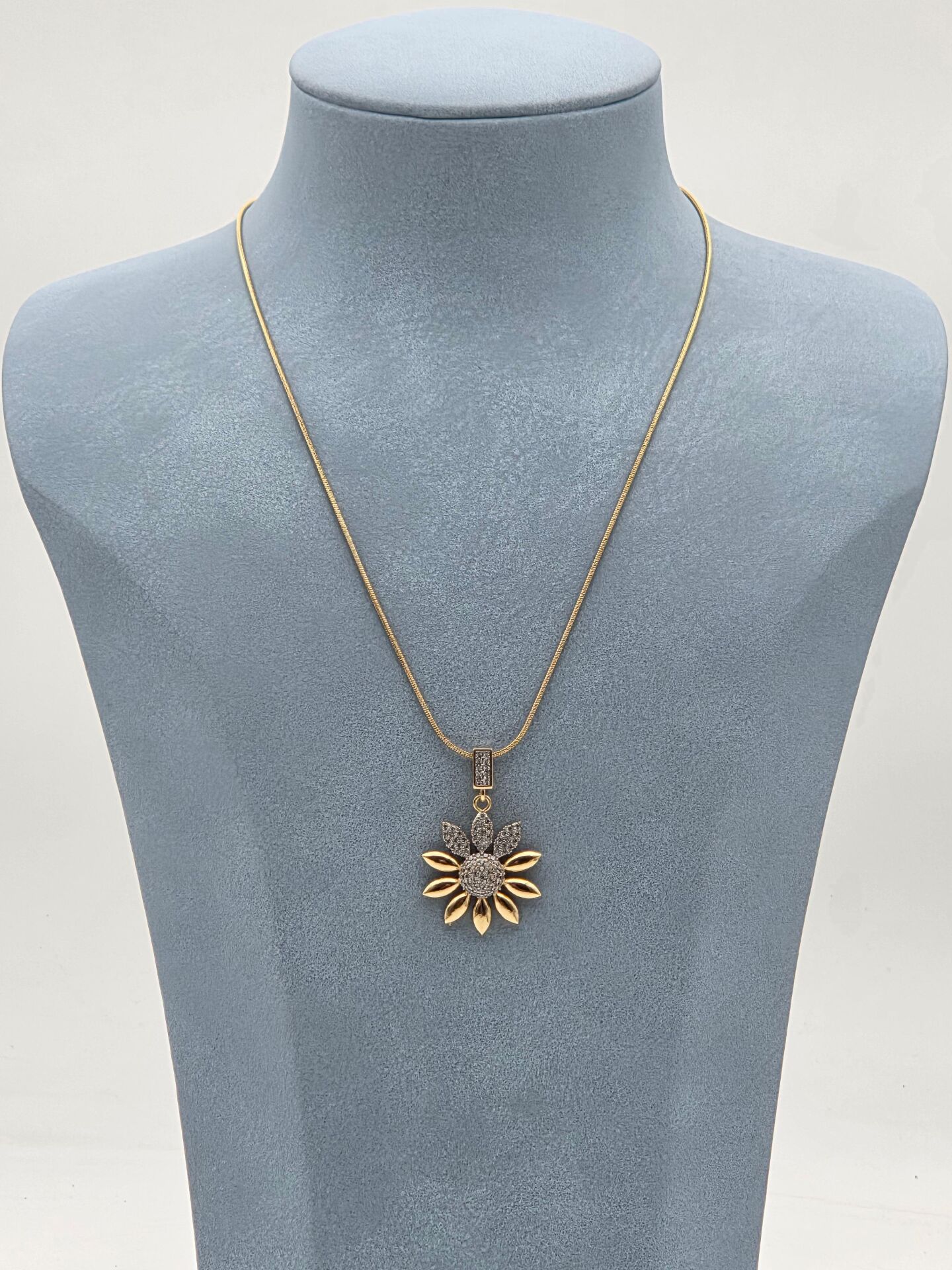 Çelik Çift Renk Kolye 45cm // KOLYE-5924