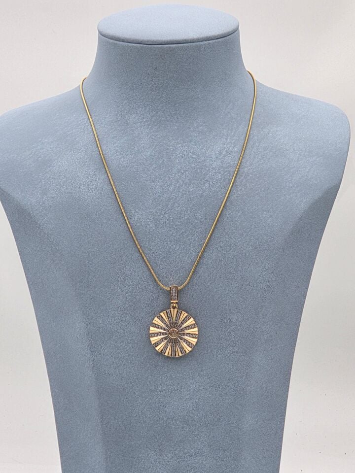 Çelik Çift Renk Kolye 45cm // KOLYE-5927