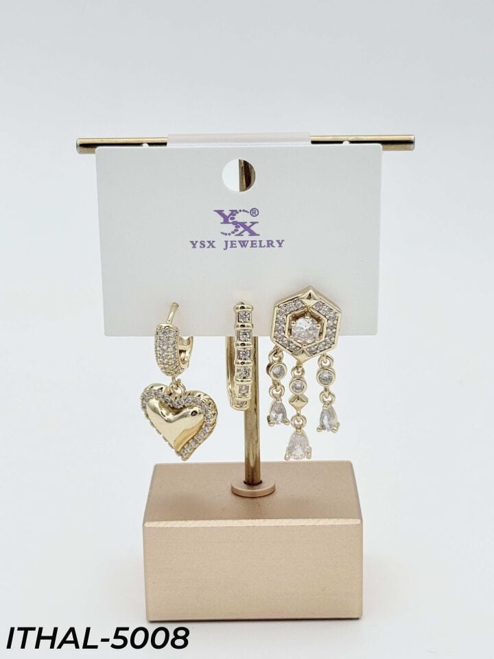 YSX 3'lü Set Küpe // ITHAL-5008