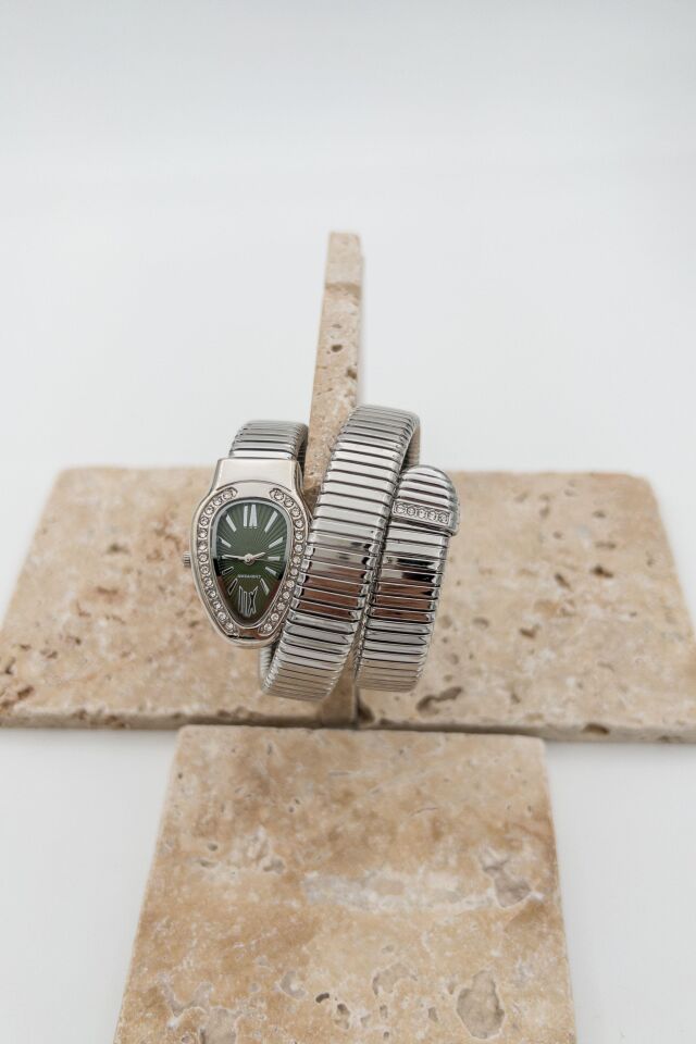 Çelik Yılan Kadın Saat // SAAT-072