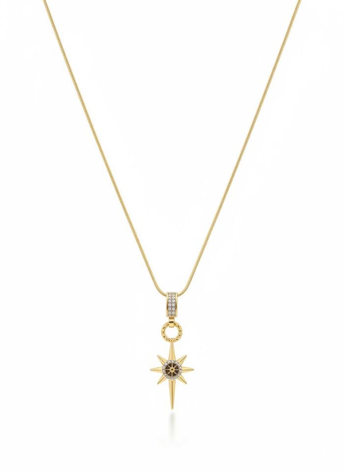 Çelik Çift Renk Kolye 45cm // KOLYE-5930