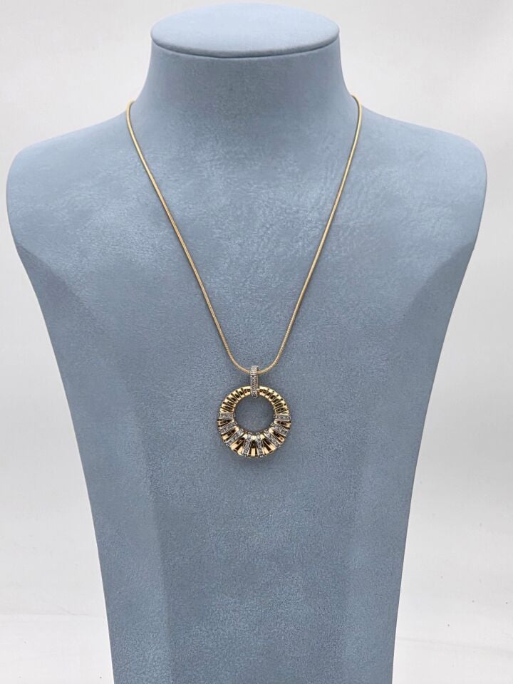 Çelik Çift Renk Kolye 45cm // KOLYE-5931