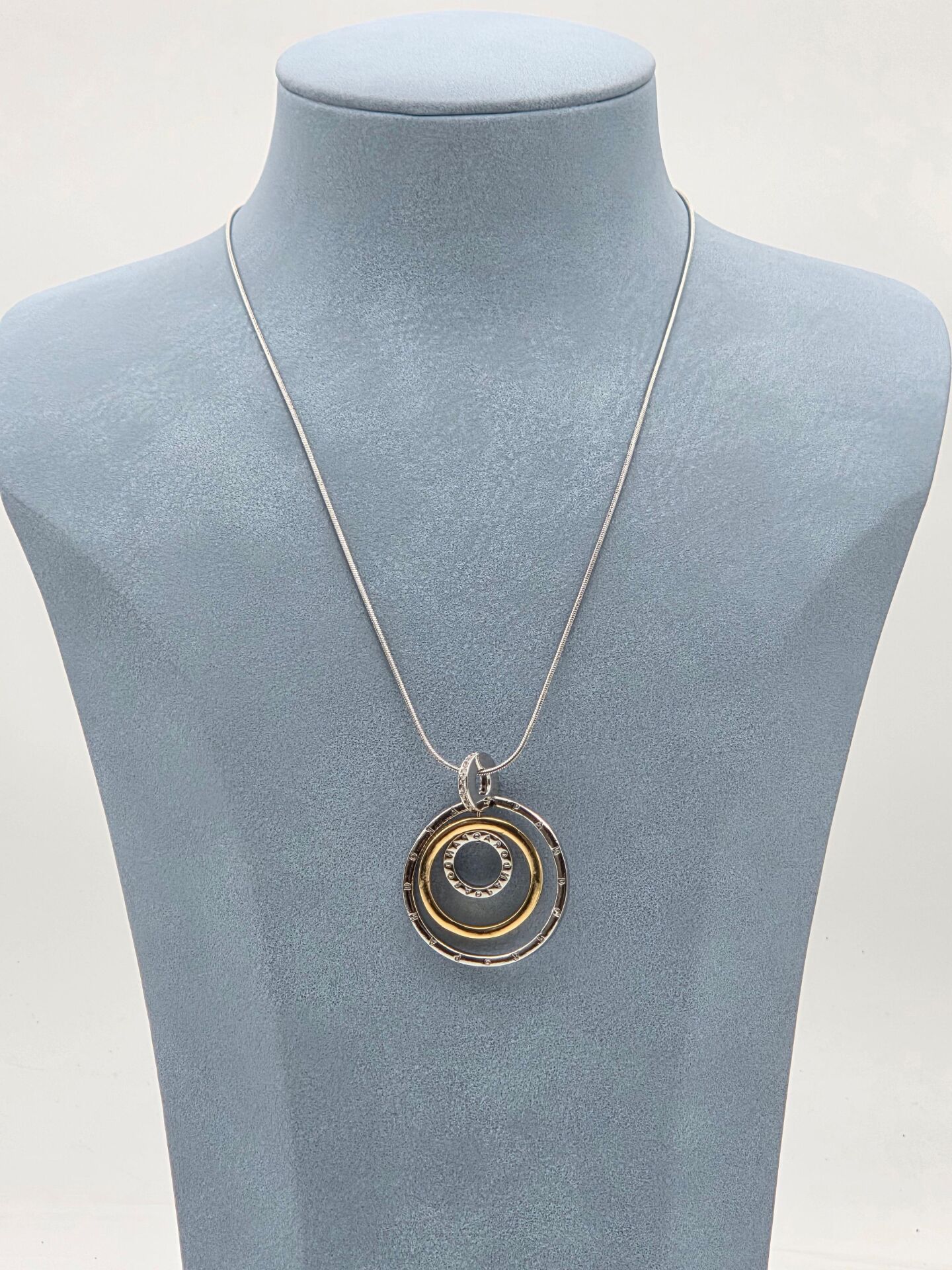 Çelik Çift Renk Kolye 45cm // KOLYE-5932