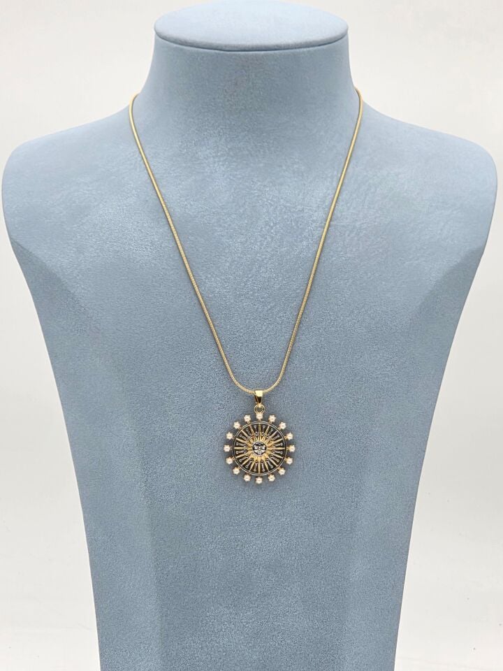 Çelik Çift Renk Kolye 45cm // KOLYE-5933