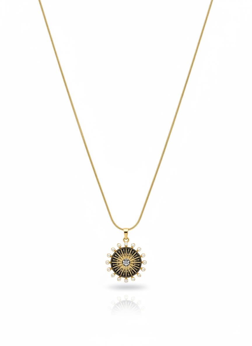 Çelik Çift Renk Kolye 45cm // KOLYE-5933