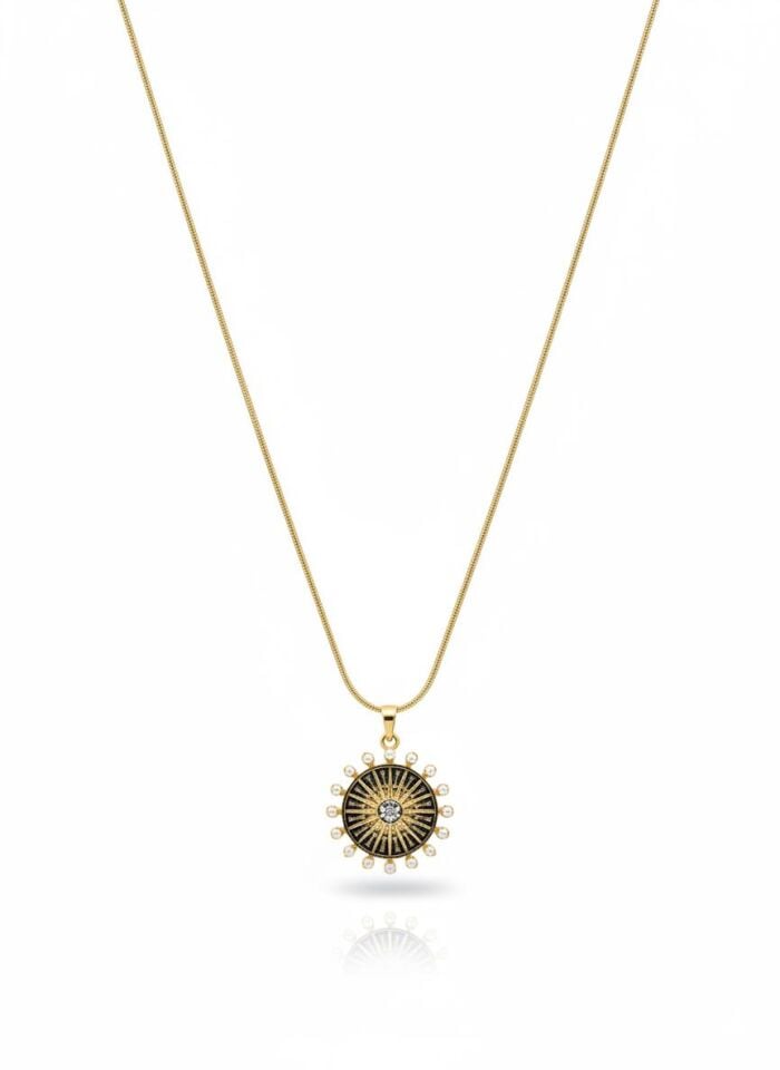 Çelik Çift Renk Kolye 45cm // KOLYE-5933