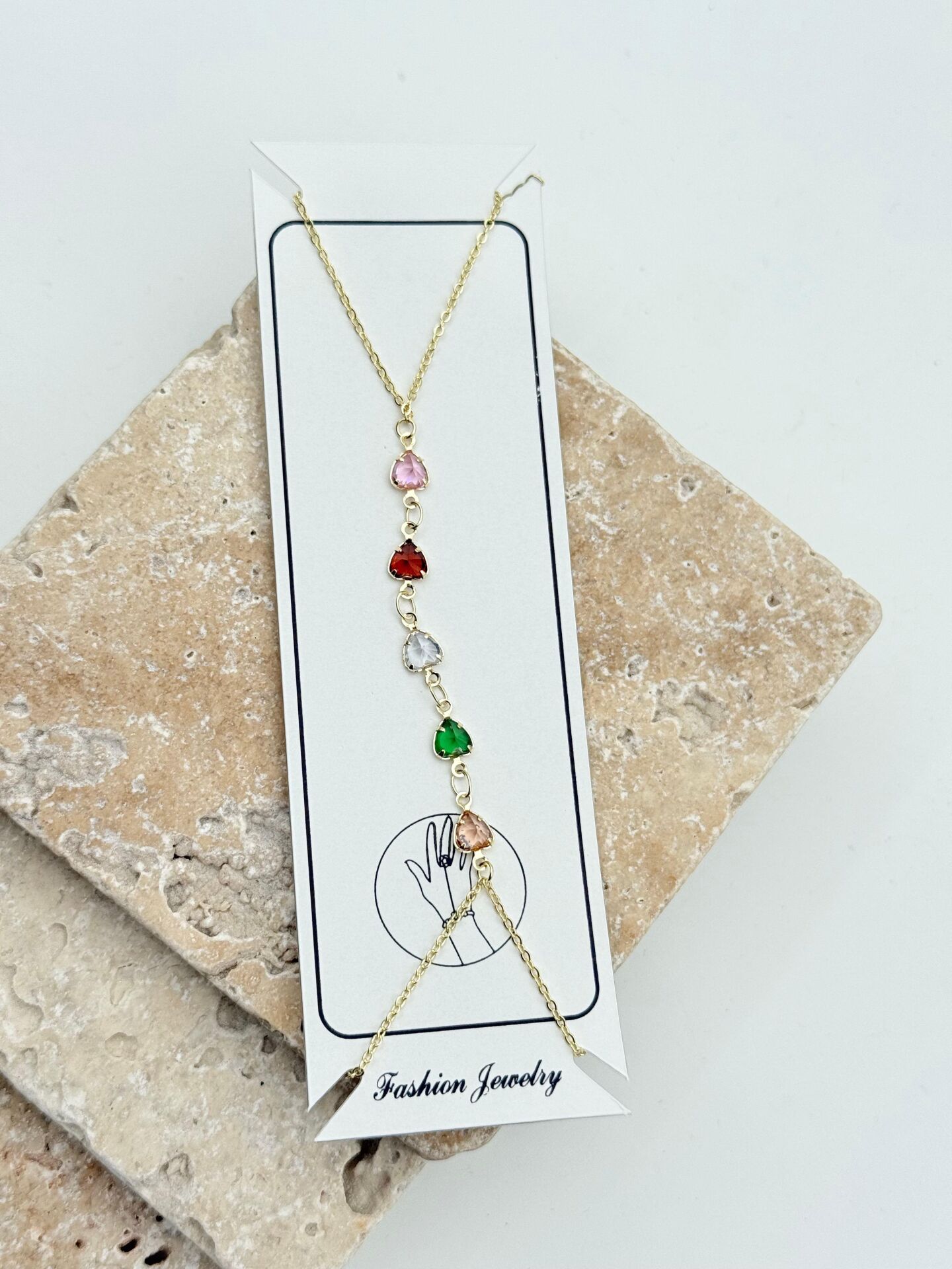 VIP Renkli Taşlı Kalp Şahmeran // BILEK-6029