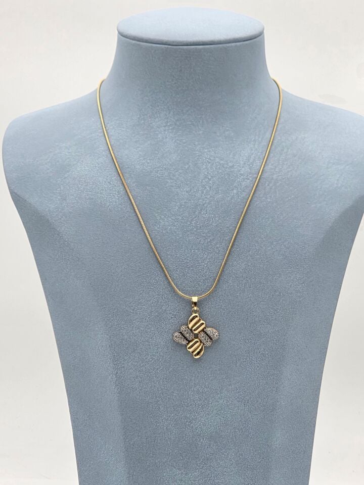 Çelik Çift Renk Kolye 45cm // KOLYE-5934