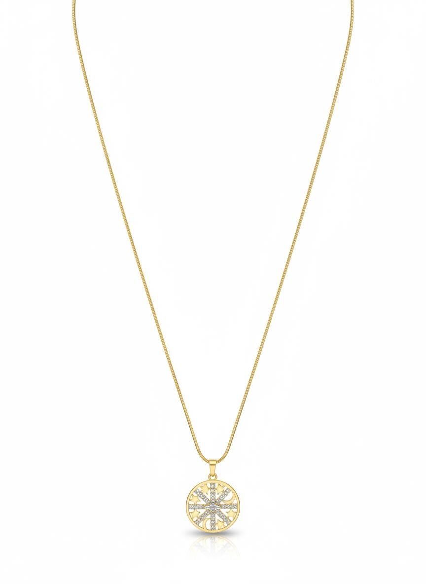 Çelik Çift Renk Kolye 45cm // KOLYE-5935