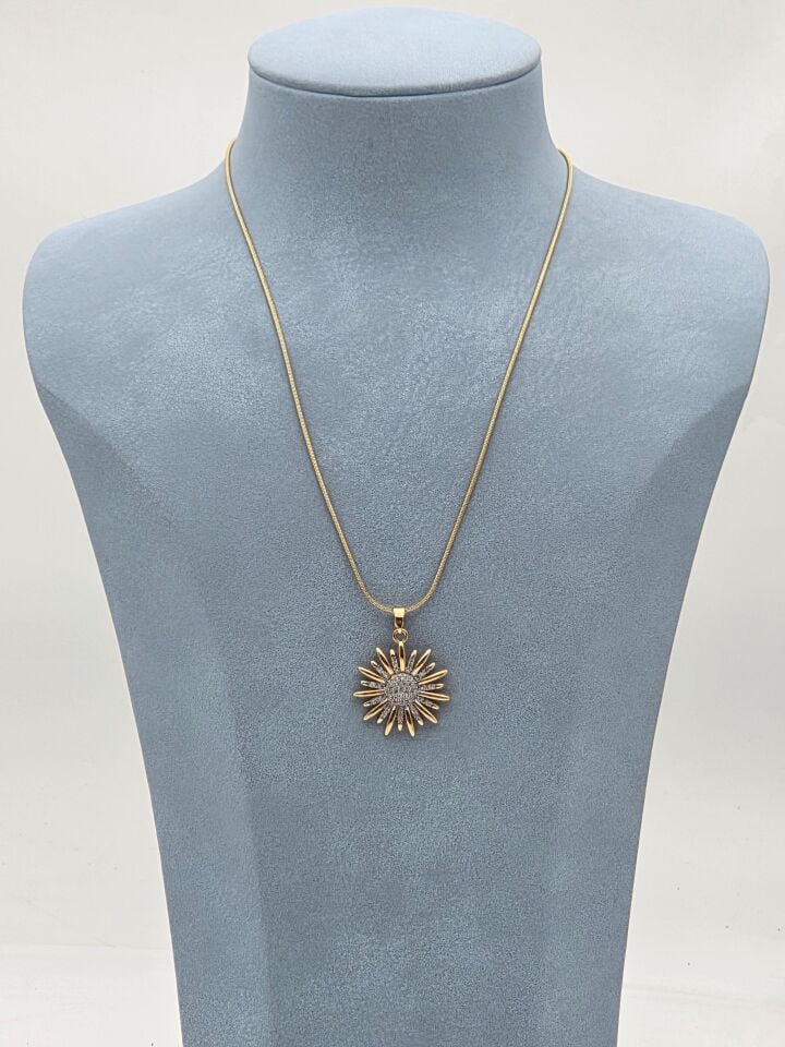 Çelik Çift Renk Kolye 45cm // KOLYE-5936