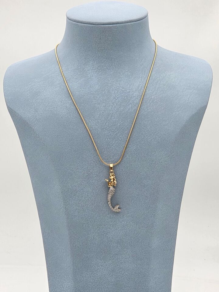 Çelik Çift Renk Kolye 45cm // KOLYE-5937