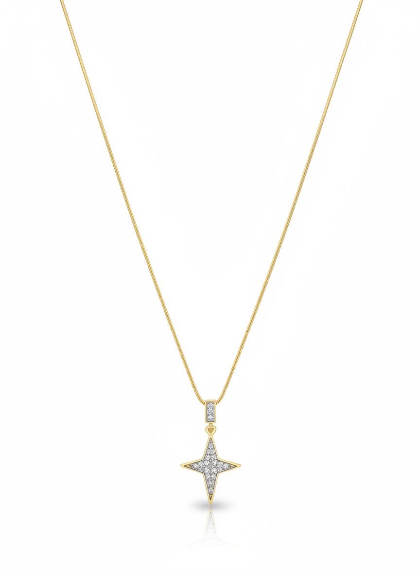 Çelik Çift Renk Kolye 45cm // KOLYE-5942