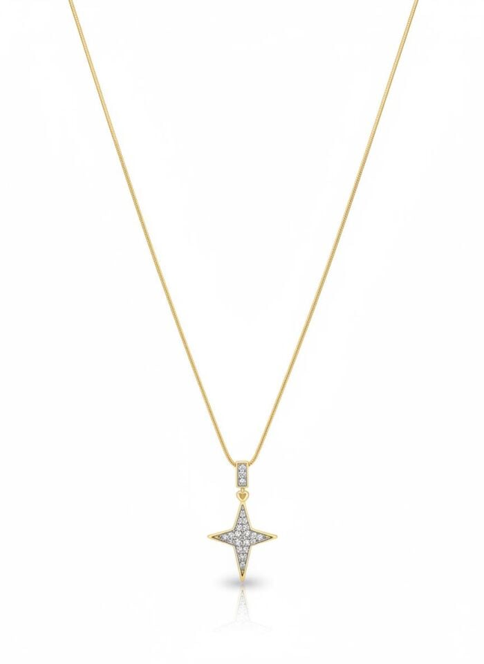 Çelik Çift Renk Kolye 45cm // KOLYE-5942