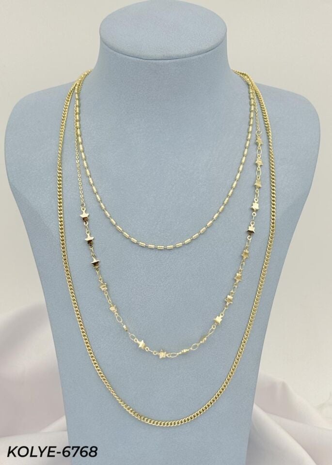 14K Çoklu Zincir // KOLYE-6768