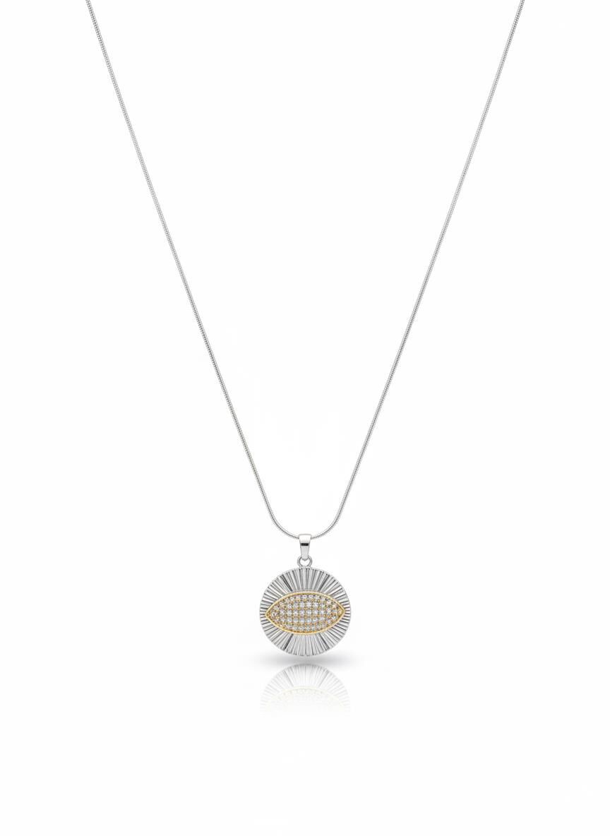 Çelik Çift Renk Kolye 45cm // KOLYE-5946