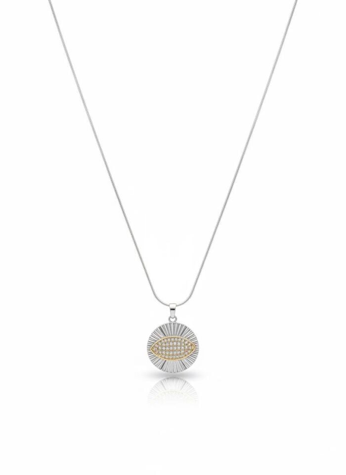 Çelik Çift Renk Kolye 45cm // KOLYE-5946