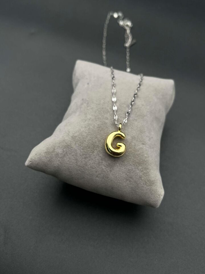Çelik Harf Kolye (G) // KOLYE-4186