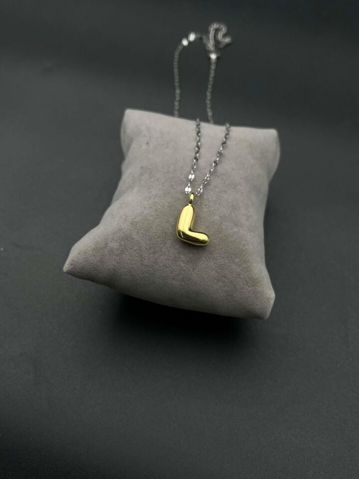 Çelik Harf Kolye (L) // KOLYE-4188