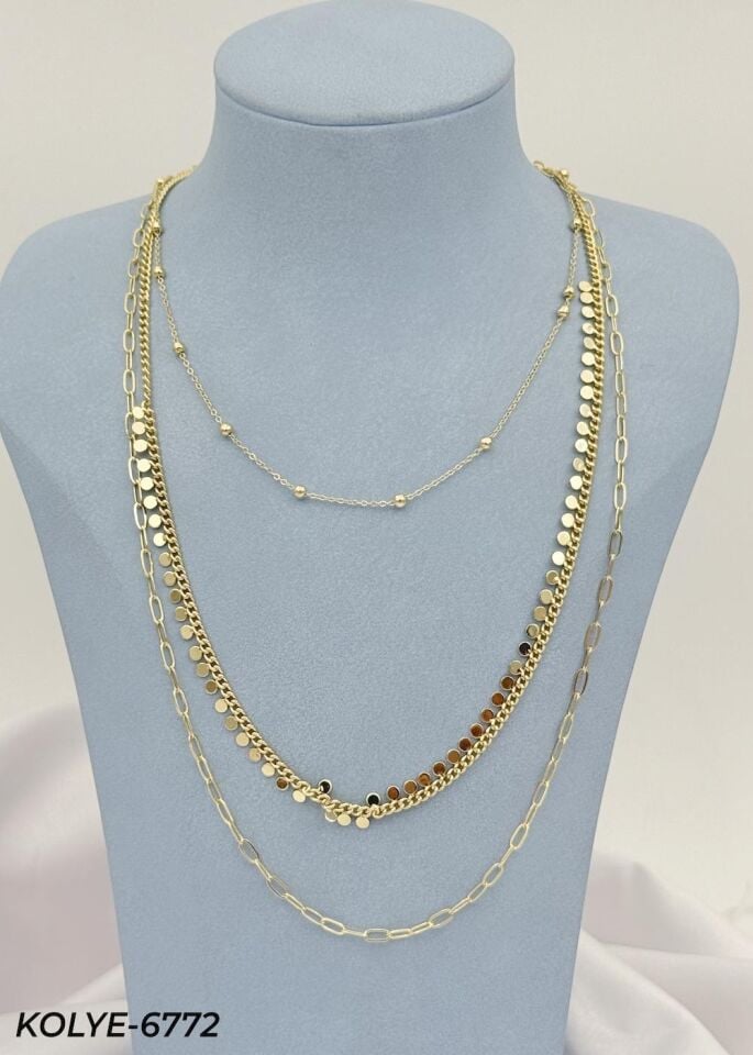 14K Çoklu Zincir // KOLYE-6772