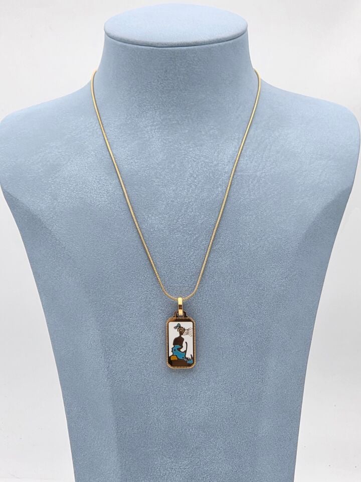 Çelik Tarot Kolye 45cm / /KOLYE-5950