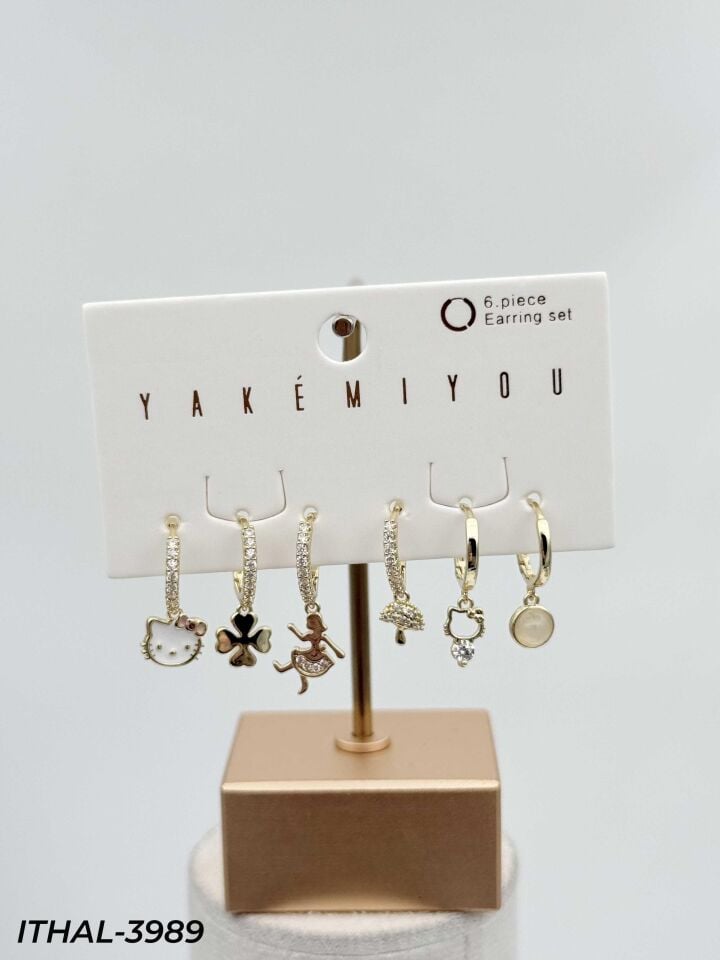 YAKEMIYOU 6'lı Set Küpe // ITHAL-3989