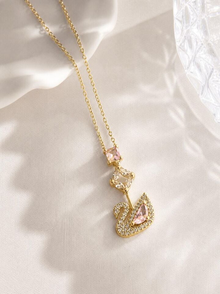 Çelik Kuğu Kolye 45cm // KOLYE-6475
